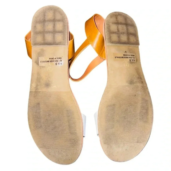 Lulus white and tan vegan sandals size 9 - Picture 4 of 4